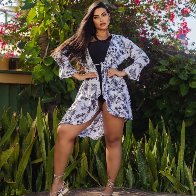 Saída de praia estampada